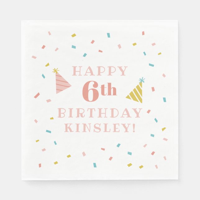 Serviette En Papier Fête Anniversaire de enfant (Devant)