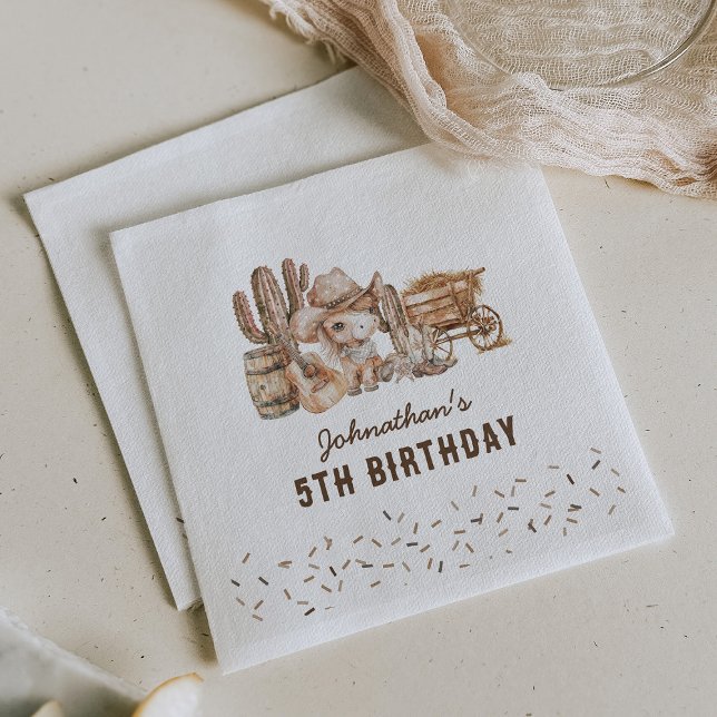 Serviette En Papier Fête Anniversaire de enfant Wild West Cowboy (Créateur téléchargé)