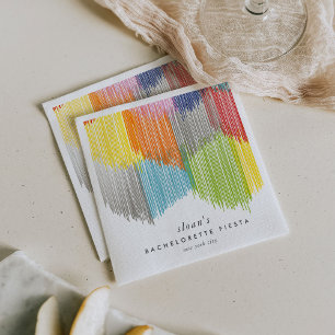 Serviette En Papier Fête Arc-en-Ciel Moderne Frange Enterrement de Vie