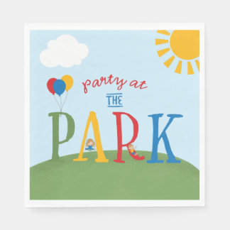 Serviette En Papier Fête aux serviettes d'anniversaire du parc