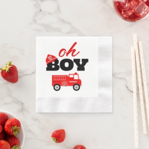 Serviette En Papier Fête Baby shower de garçon de camion