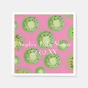 Serviette En Papier Fête bébé au kiwi aquarelle moderne