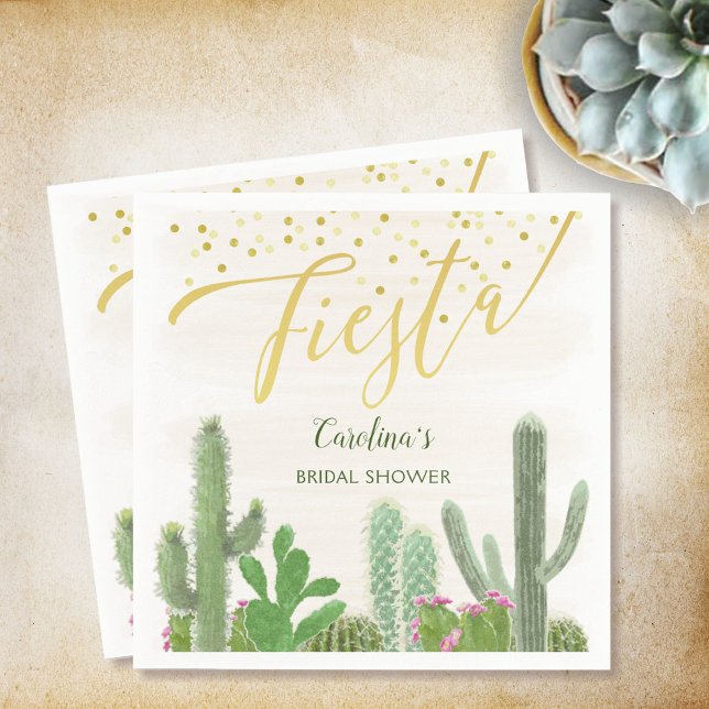 Serviette En Papier Fête Cactus Taco à propos d'amour Réception de mar (Créateur téléchargé)