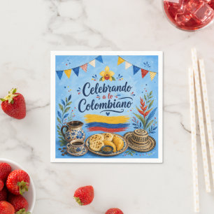 Serviette En Papier Fête Celebrando a lo Colombiano