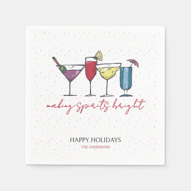 Serviette En Papier Fête Cocktail de Fêtes de Fête (Devant)