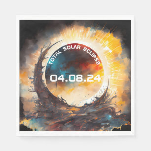 Serviette En Papier Fête d'affichage Éclipse solaire