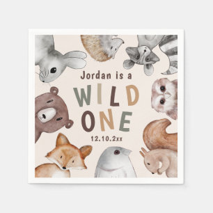 Serviette En Papier Fête d'animaux de la forêt Sauvageon
