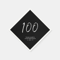 Fête d'anniversaire 100 ans | Écriture au pinceau 