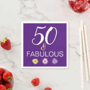 Serviette En Papier Fête d'anniversaire 50 ans 