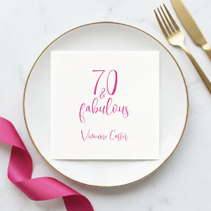 Serviette En Papier Fête d'anniversaire 70 ans moderne et fabuleuse ro