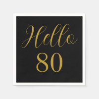 Fête d'anniversaire 80 ans noir or