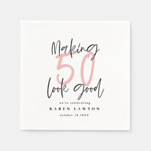 Serviette En Papier Fête d'anniversaire à 50 ans