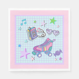 Serviette En Papier fête d'anniversaire à thème des années 80, fê