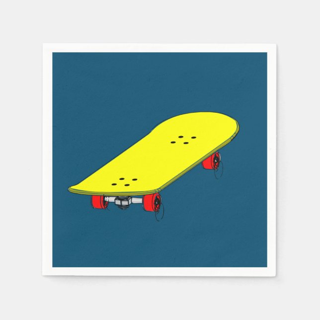 Serviette En Papier Fête d'anniversaire à thème Skateboard (Devant)