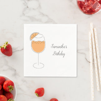Serviette En Papier Fête d'anniversaire cocktail Spritz pétillant