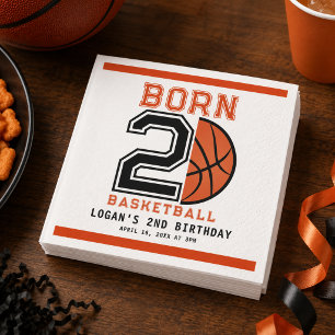 Serviette En Papier Fête d'anniversaire de 2 ans de Basketball Né pour
