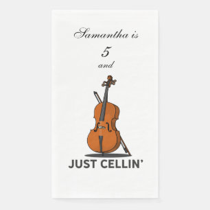 Serviette En Papier Fête d'anniversaire de 5 ans de la violoncelliste