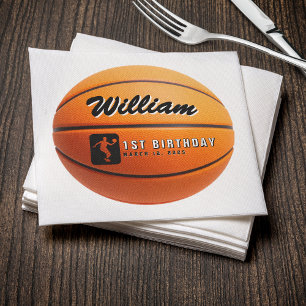 Serviette En Papier Fête d'anniversaire de basket-ball