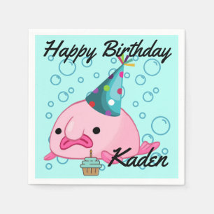 Serviette En Papier Fête d'anniversaire de Blobfish