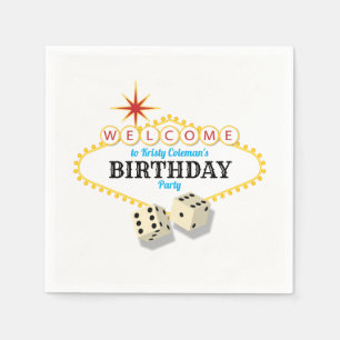 Serviette En Papier Fête d'anniversaire de chapiteau de Las Vegas