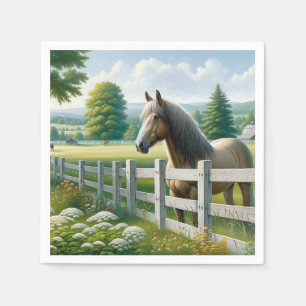 Serviette En Papier Fête d'anniversaire de Country Pony Horse