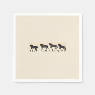 Serviette En Papier Fête d'anniversaire de Cowboy - Cheval