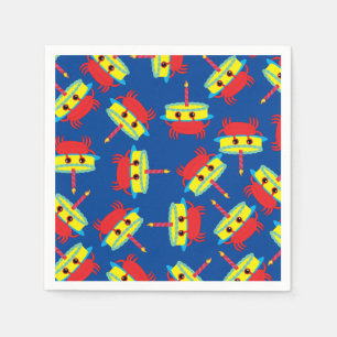 Serviette En Papier Fête d'anniversaire de Crab Beach