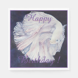 Serviette En Papier Fête d'anniversaire de Fighter Fish