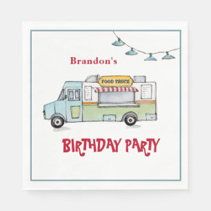 Serviette En Papier Fête d'anniversaire de Food Truck 