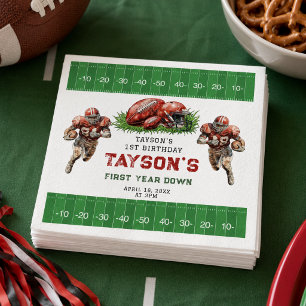 Serviette En Papier Fête d'anniversaire de football de première année