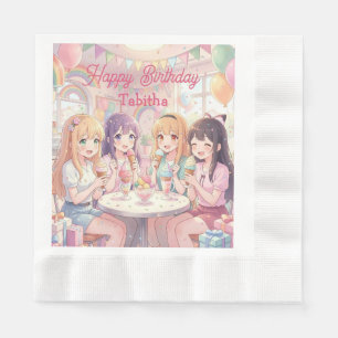 Serviette En Papier Fête d'anniversaire de glace personnalisée pour fi