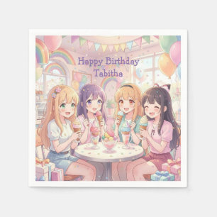 Serviette En Papier Fête d'anniversaire de glace personnalisée pour fi