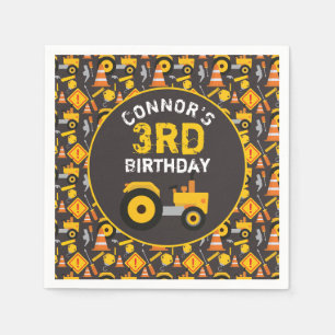 Serviette En Papier Fête d'anniversaire de la construction