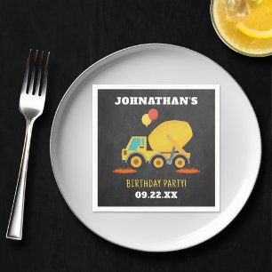 Serviette En Papier Fête d'anniversaire de la construction