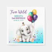 Fête d'anniversaire de l'éléphant mignon
