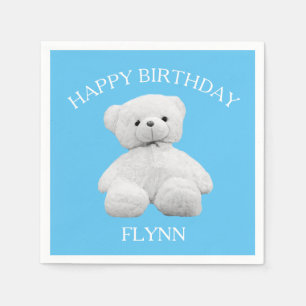 Serviette En Papier Fête d'anniversaire de l'ours en peluche personnal