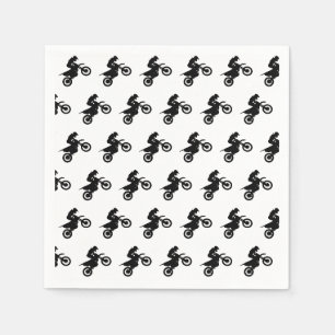 Serviette En Papier Fête d'anniversaire de Motocross