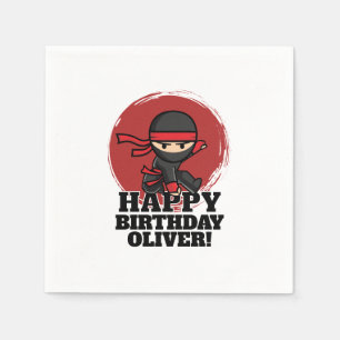 Serviette En Papier Fête d'anniversaire de ninja
