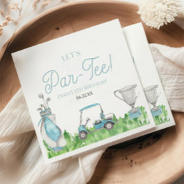 Serviette En Papier Fête d'anniversaire de Par-Tee Blue Golf