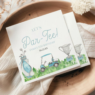 Serviette En Papier Fête d'anniversaire de Par-Tee Blue Golf