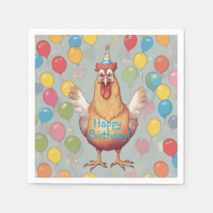 Serviette En Papier Fête d'anniversaire de poulet