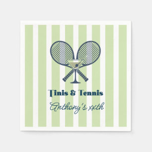 Serviette En Papier Fête d'anniversaire de tennis prépa Tinis & Tennis