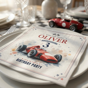 Serviette En Papier Fête d'anniversaire de voiture de course de Formul