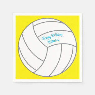 Serviette En Papier Fête d'anniversaire de volley-ball