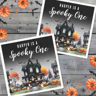 Serviette En Papier Fête d'anniversaire des 1 an de Spooky One Hallowe