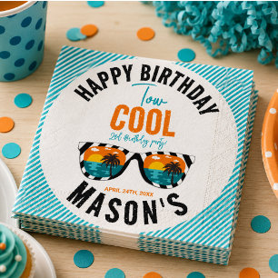 Serviette En Papier Fête d'anniversaire des 2 ans de Two Cool Boy