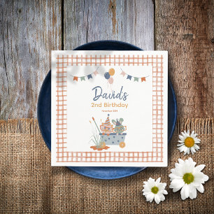 Serviette En Papier Fête d'anniversaire des animaux de ferme pour les