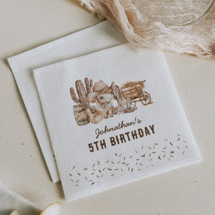 Serviette En Papier Fête d'anniversaire des enfants cow-boy de l'Ouest