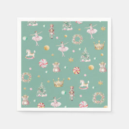 Serviette En Papier Fête d'anniversaire des filles de Nutcracker moder