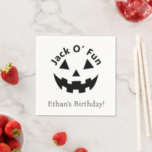 Serviette En Papier Fête d'anniversaire d'Halloween Jack O’Fun Citro